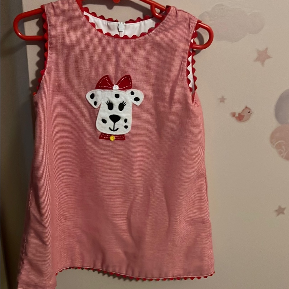 Petite Souer Dalmatian gingham dress